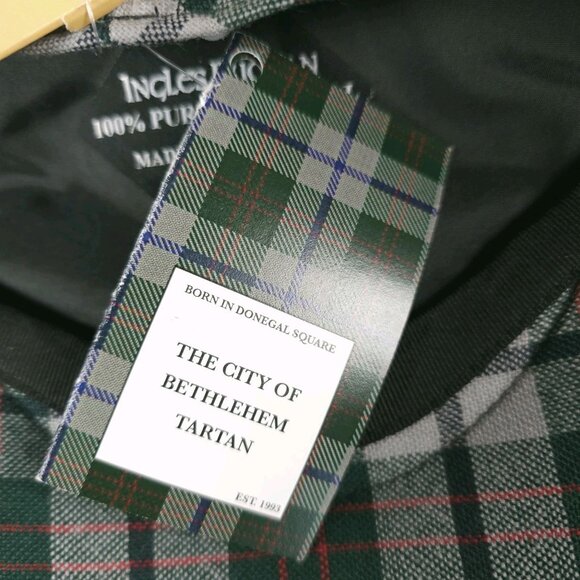 NWT INGLES BUCHAN Flat Fitted Cap Bethlehem Tartan 100% Wool Scotland SMALL - Picture 6 of 9